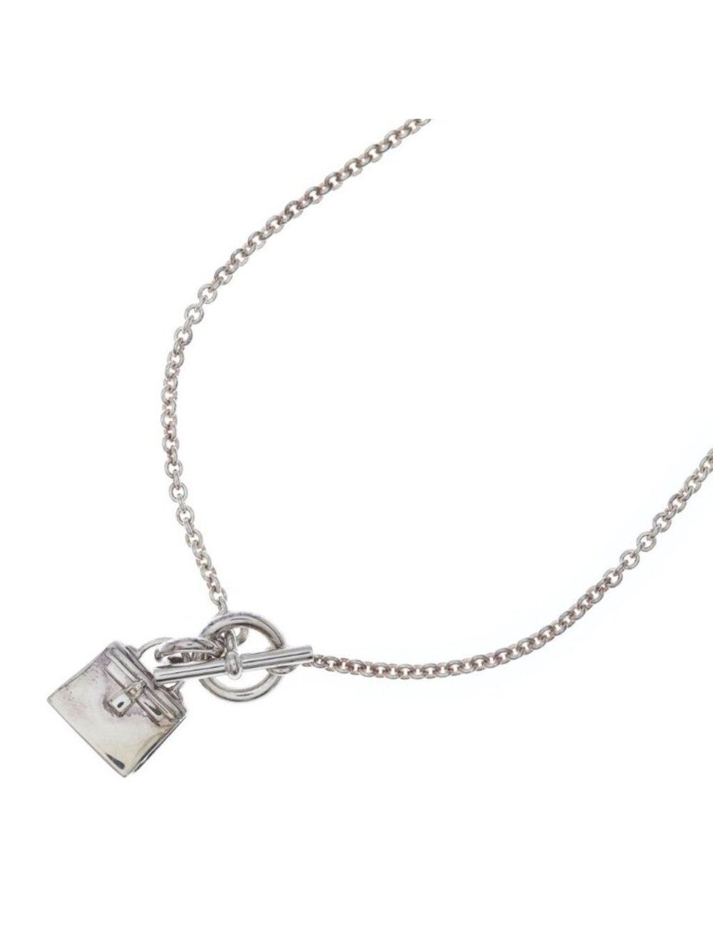 Hermes Kelly Pendant Chain Silver